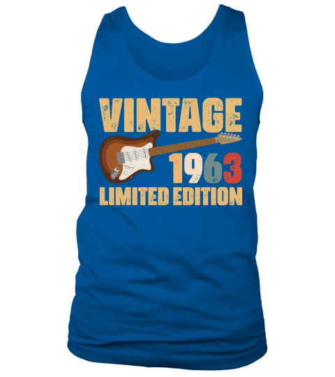 Vintage 1963 Limited Edition Guitar 59th Birthday Tank Top Unisex