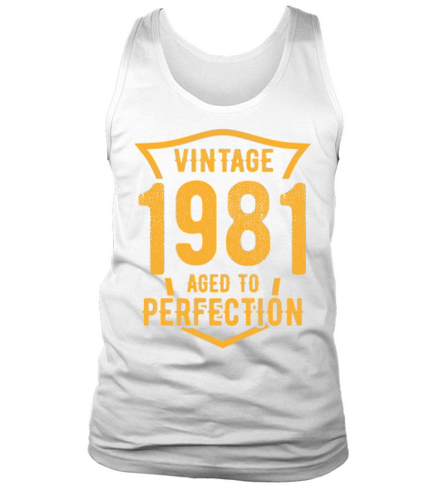 Vintage 1981 Aged To Perfection 42nd Birthday Tank Top Unisex