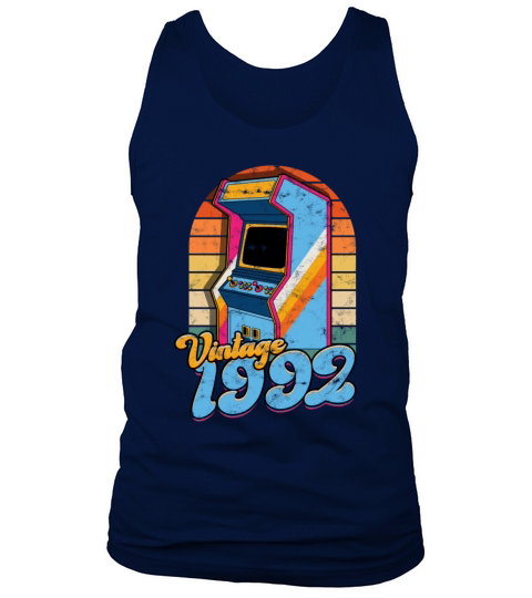 Vintage 1992 Retro Arcade Gamer Games Pinball Tank Top Unisex