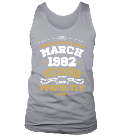 Vintage Aged To Perfection March 1982 Tank Top Unisex