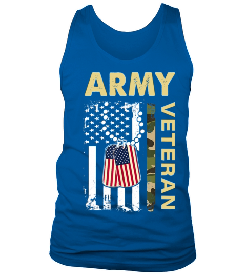 Vintage Army Veteran Day American Flag Women Men Tank Top Unisex