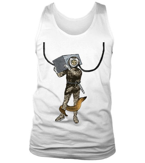 Vintage Salvage Helmet Diver with an Eel URM Tank Top Unisex