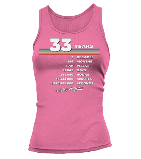 33rd Birthday Vintage 33 Years Old Retro 396 Tank top Woman