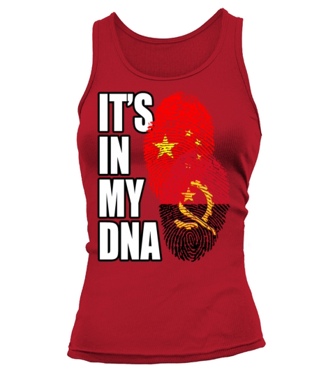 Angolan And Chinese Mix Heritage DNA Flag Tank top Woman