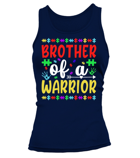 Autism Awareness Outfit Brother Of A Autism Warrio Tank top Woman