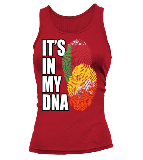 Bhutanese And Belarusian Mix Heritage DNA Flag Tank top Woman