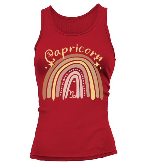 Capricorn Zodiac Bohemian Boho Rainbow 70s Vintage Tank top Woman