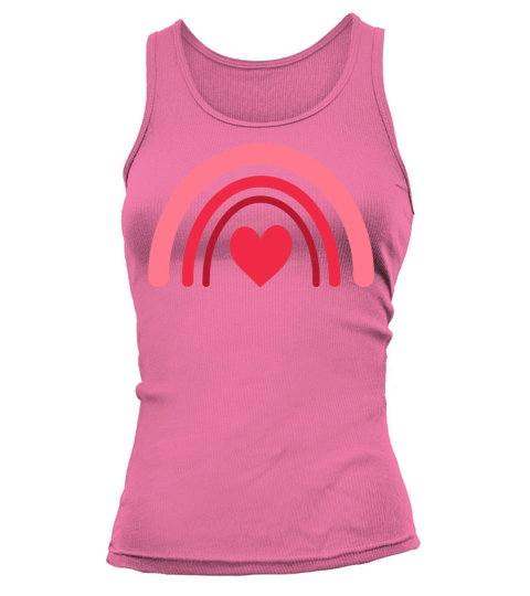 heart in rainbow Tank top Woman