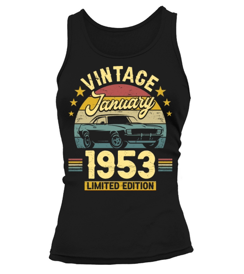 January 1953 70 Years Old Vintage 70th Birthday Tank top Woman