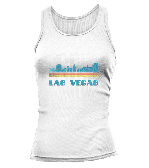 Las Vegas T-Shirt City Skyline Retro Cityscape 70s Tank top Woman