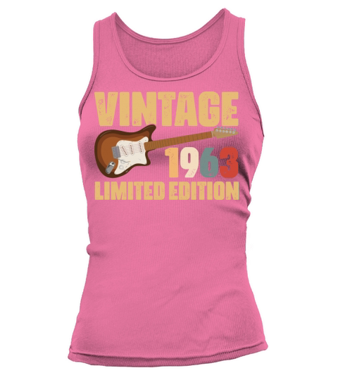 Vintage 1963 Limited Edition Guitar 59th Birthday Tank top Woman