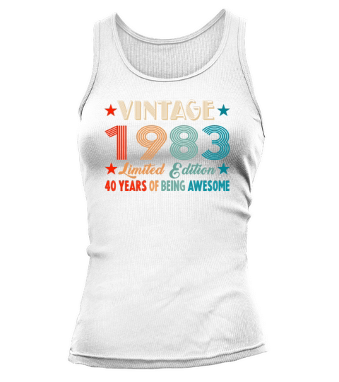Vintage 1983 Limited Edition 40 Years Old Birthday Tank top Woman