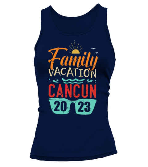 Vintage Cancun Vacation 2023 Matching Family Trip Tank top Woman