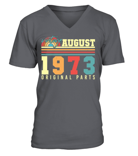 1973 August Vintage V-Neck T-shirt