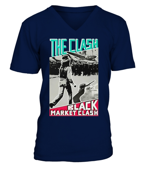 1980 Marchés noirs   Unisex V-Neck T-shirt