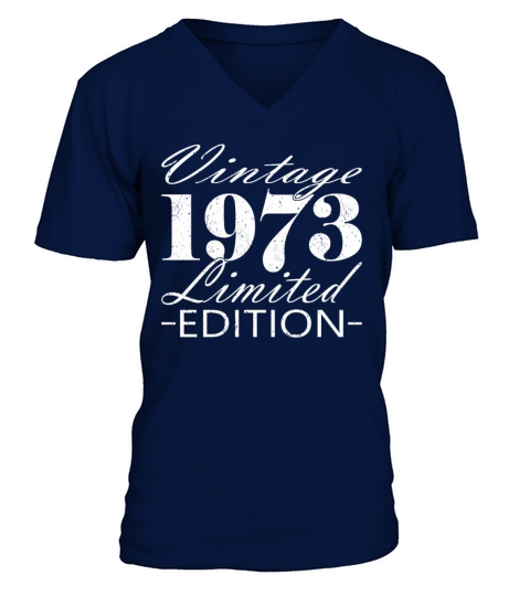 50th birthday vintage 1973 limited edition V-Neck T-shirt