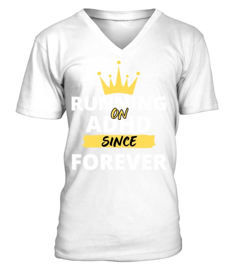 ADHD Joke V-Neck T-shirt
