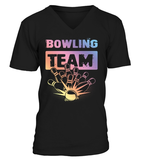 Bowling Team V-Neck T-shirt