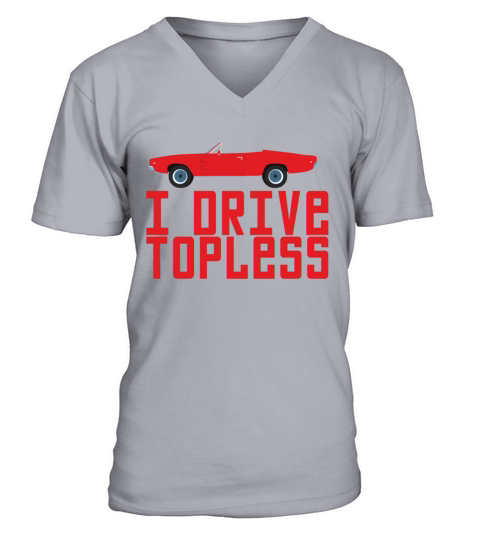 Convertible Driving Cabriolet Car Cadillac Gift V-Neck T-shirt
