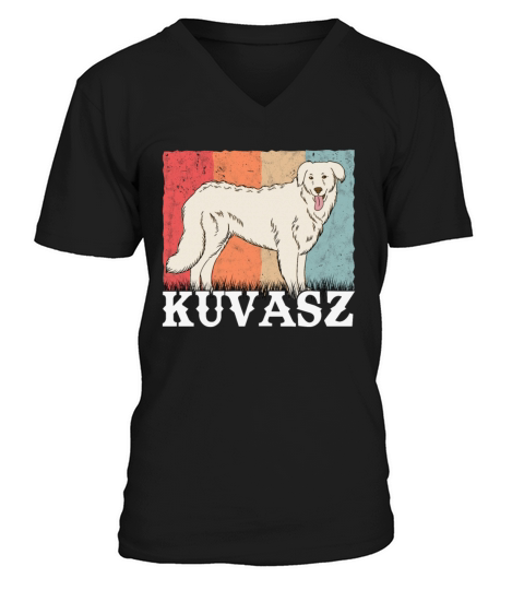 Kuvasz Retro Owner Vintage V-Neck T-shirt