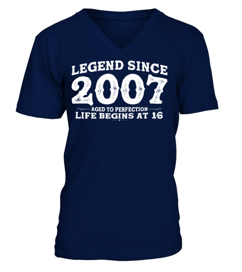 Legend Since 2007 16 Year of Perfection - 16th V-Neck T-shirt