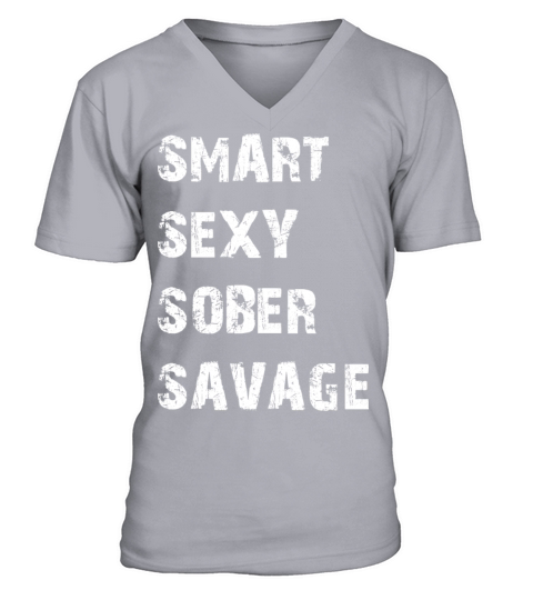 SMART SEXY SOBER SAVAGE V-Neck T-shirt