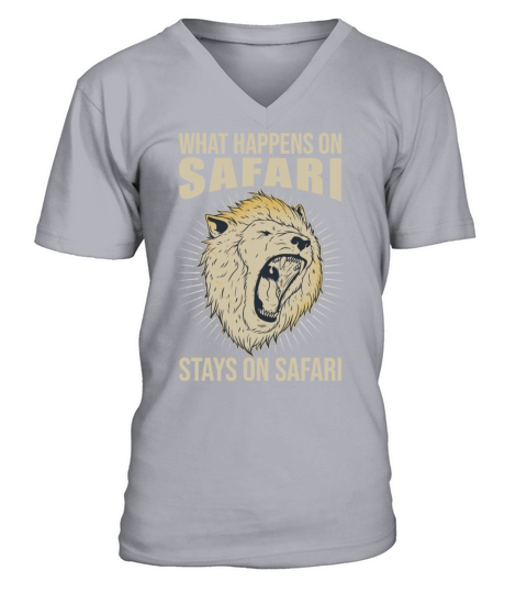 What Happens On Safari Stays On Safari - African V-Neck T-shirt