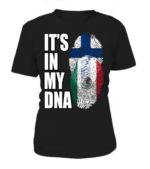 Finland And Mexican Mix Heritage DNA Flag Women's T-Shirt