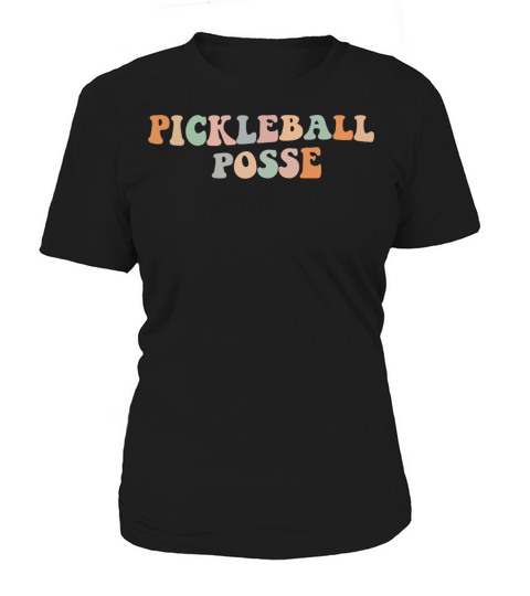 Groovy Pickleball Posse Funny Pickleball Women's T-Shirt