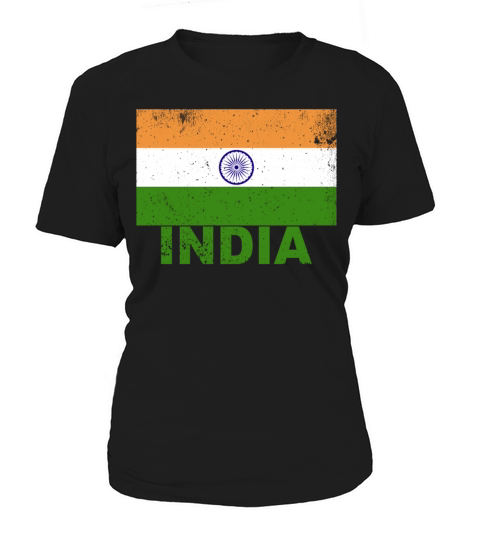 India Flag Vintage Indian Nationality Origin Trave Women's T-Shirt