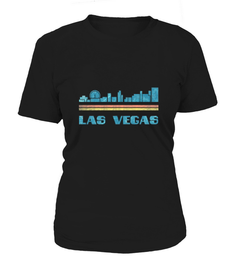 Las Vegas T-Shirt City Skyline Retro Cityscape 70s Women's T-Shirt