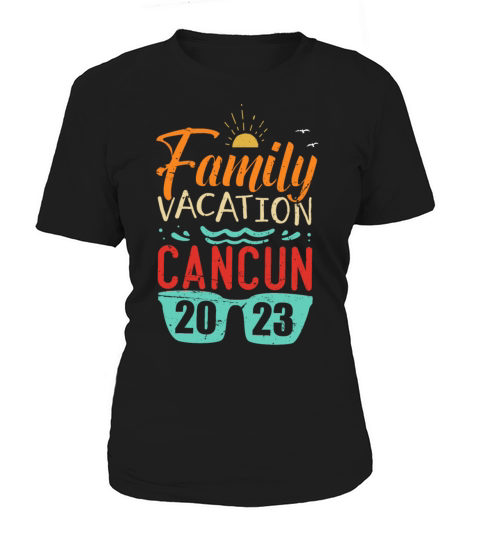 Vintage Cancun Vacation 2023 Matching Family Trip Women's T-Shirt