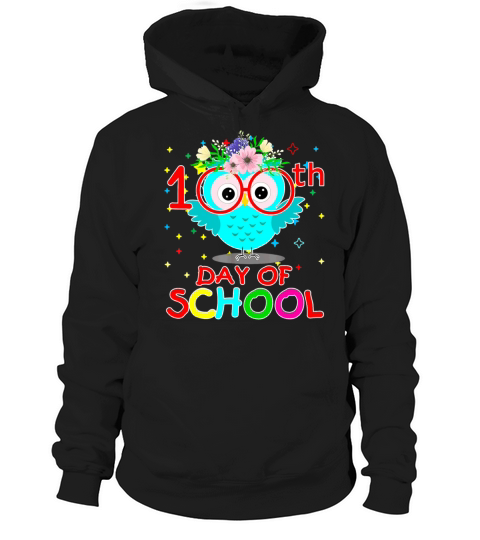 100 Days Of School Cute Owl Happy 100th Day Hoodie Unisex