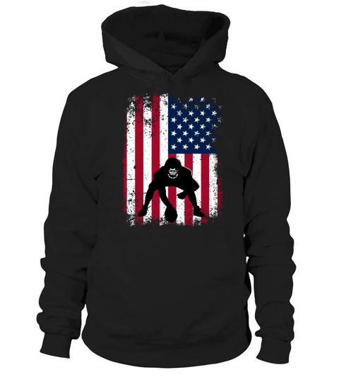American Football Lineman Offensive Player VIntage Hoodie Unisex