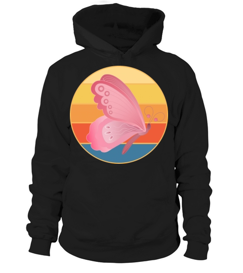 Cute Butterfly Retro Sunset Vintage Animal Insect Hoodie Unisex