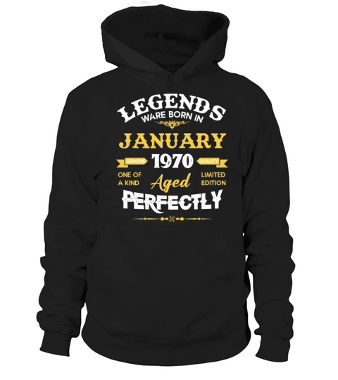 January 1970 Vintage Birthday Present Hoodie Unisex