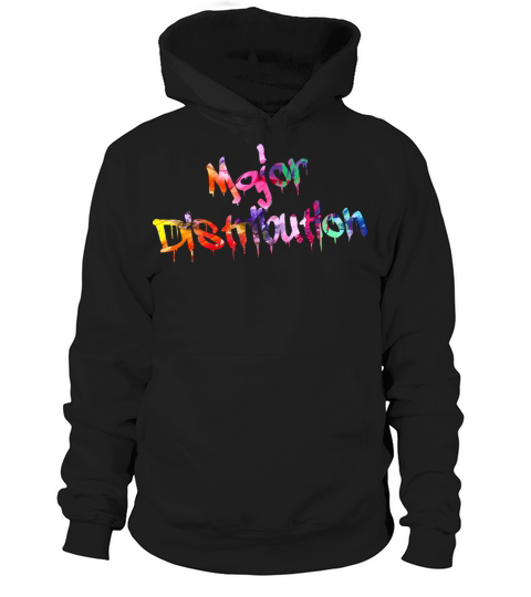 Major Distribution Paint Drip Minimalist Typograph Hoodie Unisex