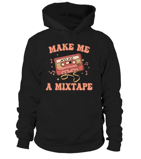 Retro Mixtape Valentines Design Hoodie Unisex