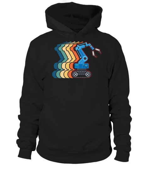 Robot Robotics Engineer Retro Hoodie Unisex