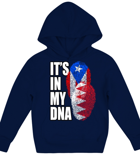 Bahraini And Puerto Rican Mix Heritage DNA Flag Kids Hoodie