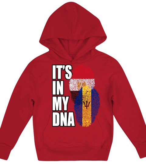 Barbadian And Egyptian Mix Heritage DNA Flag Kids Hoodie