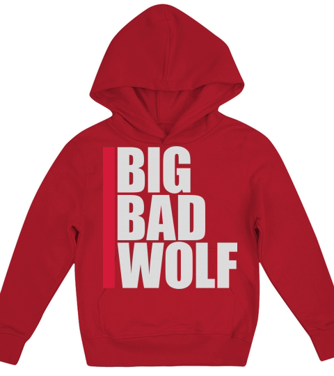 big bad wolf quote Kids Hoodie