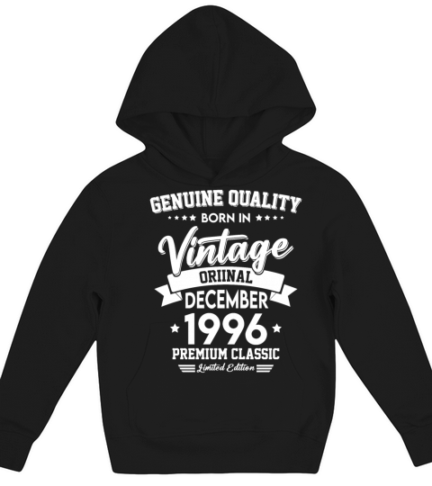 Born In December 1996 Original Vintage Kids Hoodie
