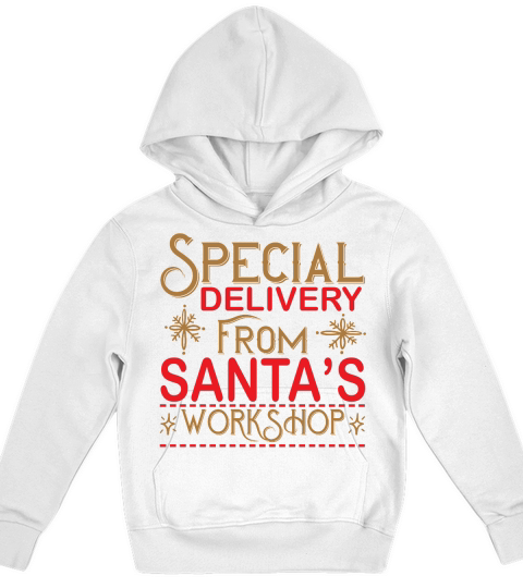Christmas Special Delivery from Santas Workshop Kids Hoodie