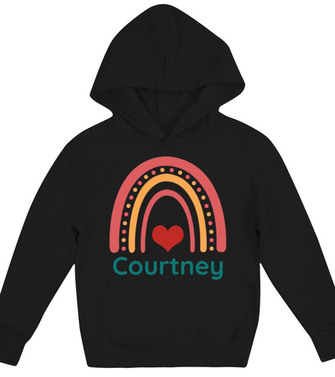 Courtney Vintage Boho Rainbow Kids Hoodie