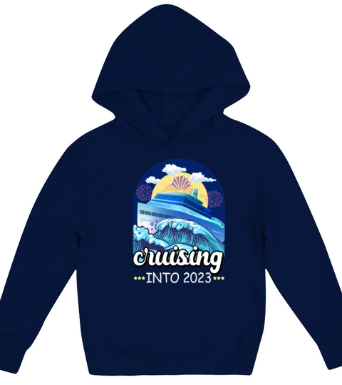 Cruising Into 2023 New Years Cruise Ship Kids Hoodie