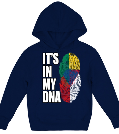 Czech And Benin Mix Heritage DNA Flag Kids Hoodie