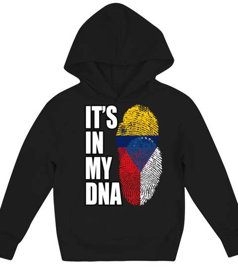 Czech And Venezuelan Mix Heritage DNA Flag Kids Hoodie