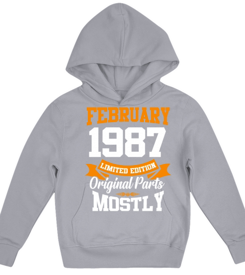 February 1987 Vintage Birthday Present Kids Hoodie