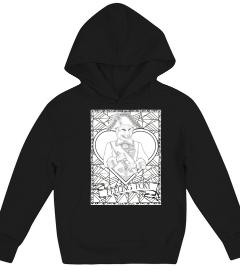 Feeling Foxy Funny Vintage Fantasy Fox For Husband Kids Hoodie